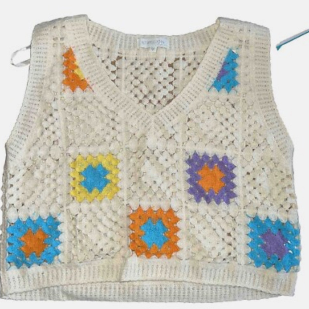 Rebellion Cream Crochet Knit Top